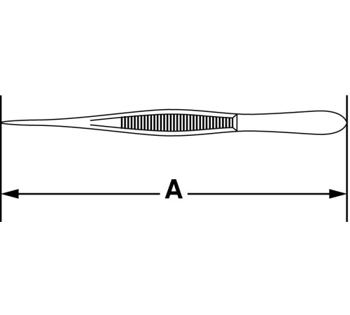 Пинцет Bochem остроконечный с направляющим винтом с тефлоновым покрытием, длина 130 мм