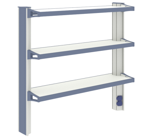 Стеллаж высокий к пристенному столу ЛАБ-PRO СТПв 120.27.105
